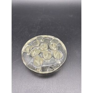 Vintage‎ MCM Flower Frog Clear Glass - 11 Holes